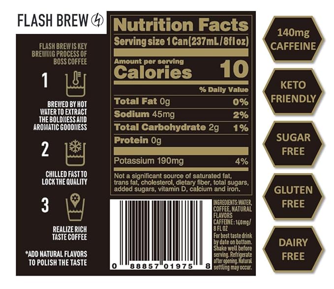 Suntory Boss Flash Brew Coffee Cold Black and Cafe Au Lait