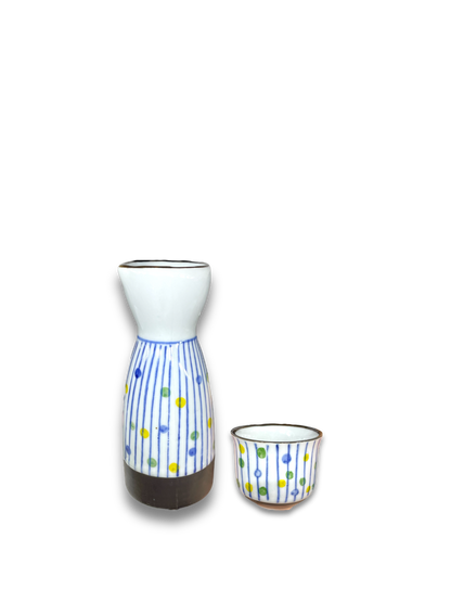 Dotted Tokkuri Sake Set and Pieces