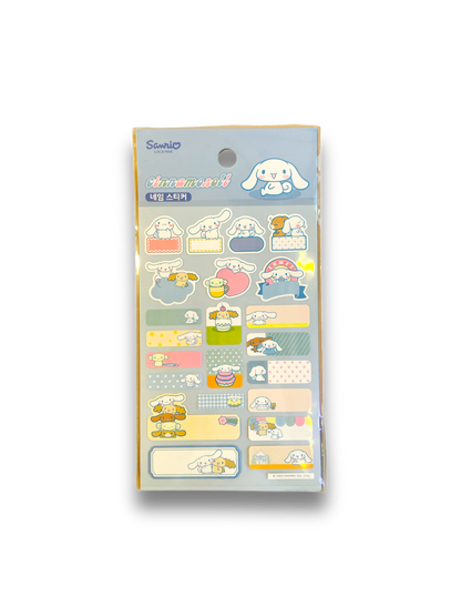 Sanrio Label Sticker Sheets My Melody, Cinnamoroll, Kuromi