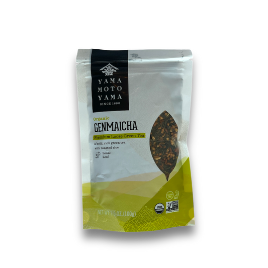 Yamamotoyama Premium Organic Loose Green Tea Genmaicha, Sencha