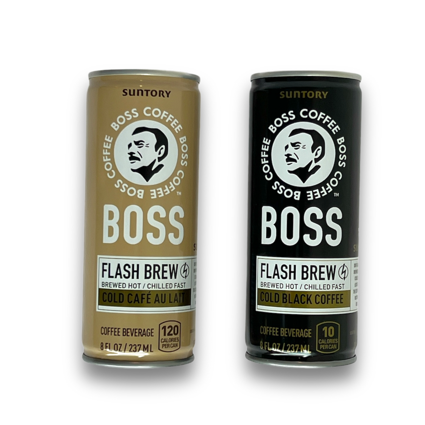 Suntory Boss Flash Brew Coffee Cold Black and Cafe Au Lait