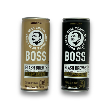 Suntory Boss Flash Brew Coffee Cold Black and Cafe Au Lait