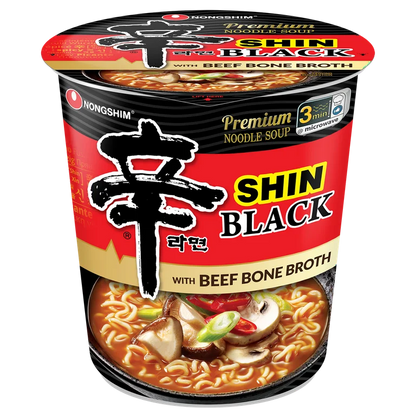 Nongshim Shin Ramen Noodles Premium Black with Beef Bone Broth All Sizes