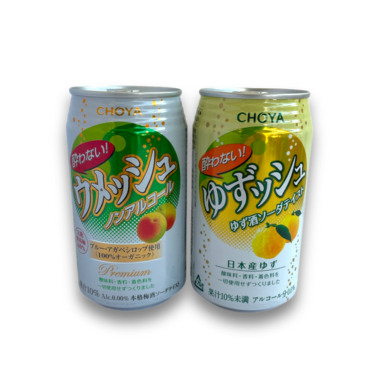 Choya Yowanai Yuzu and Ume Sparkling Drinks