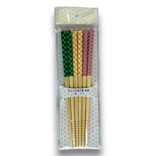 Colorful Checkered Chopsticks