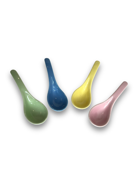 Small Ceramic Multicolored Spoon Set