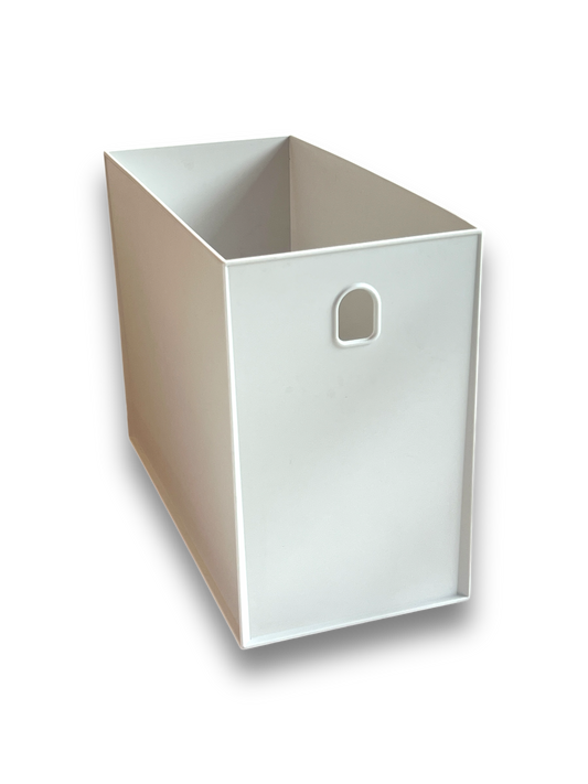 White Slim Storage Containers