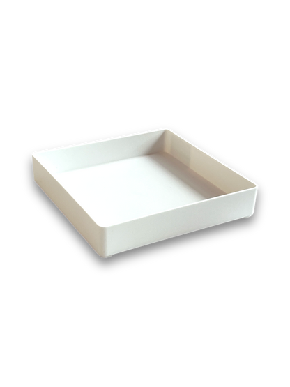 White Shallow Storage Containers