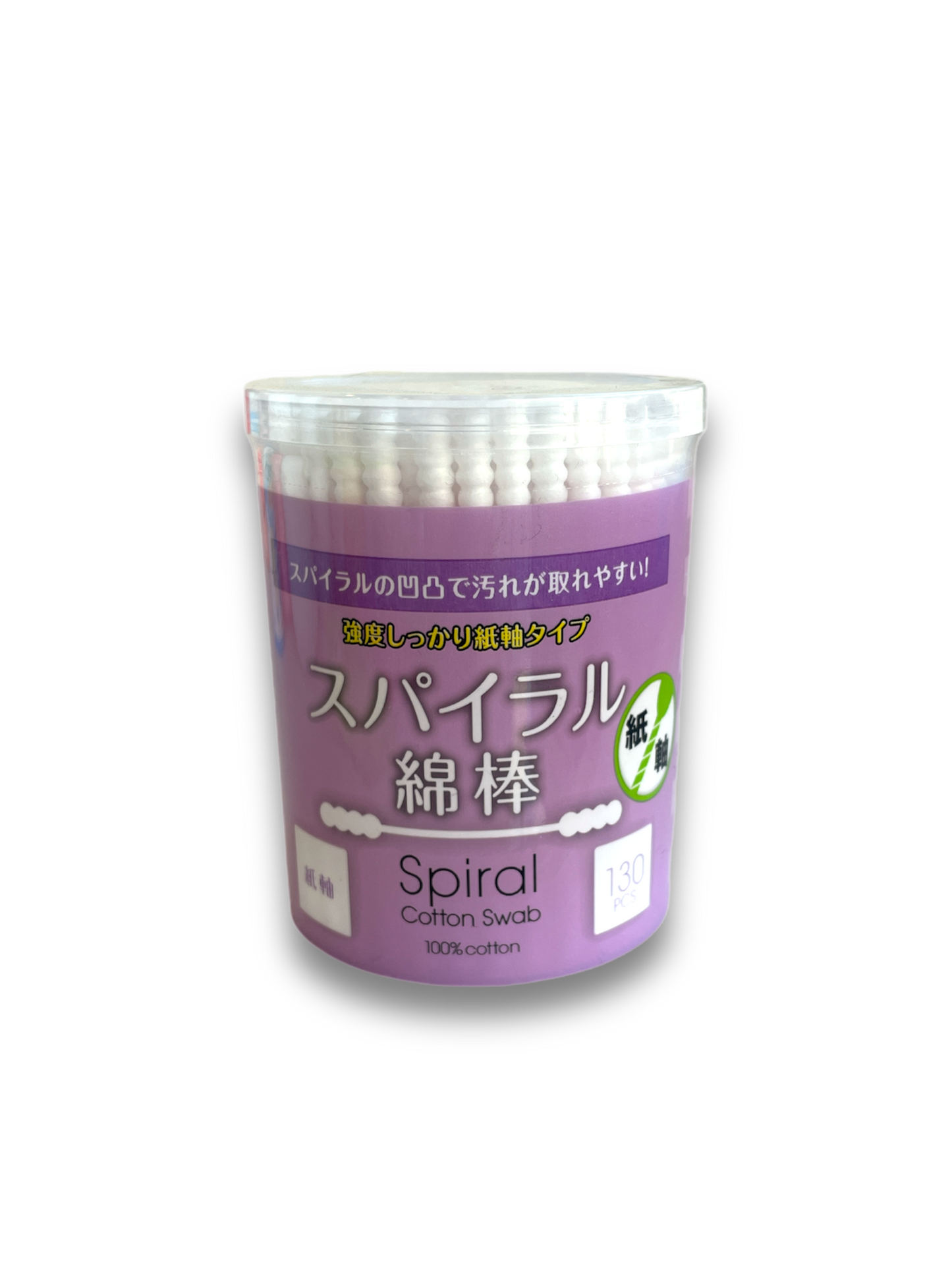 Organic 100% Cotton Spiral Swabs 130 pcs.