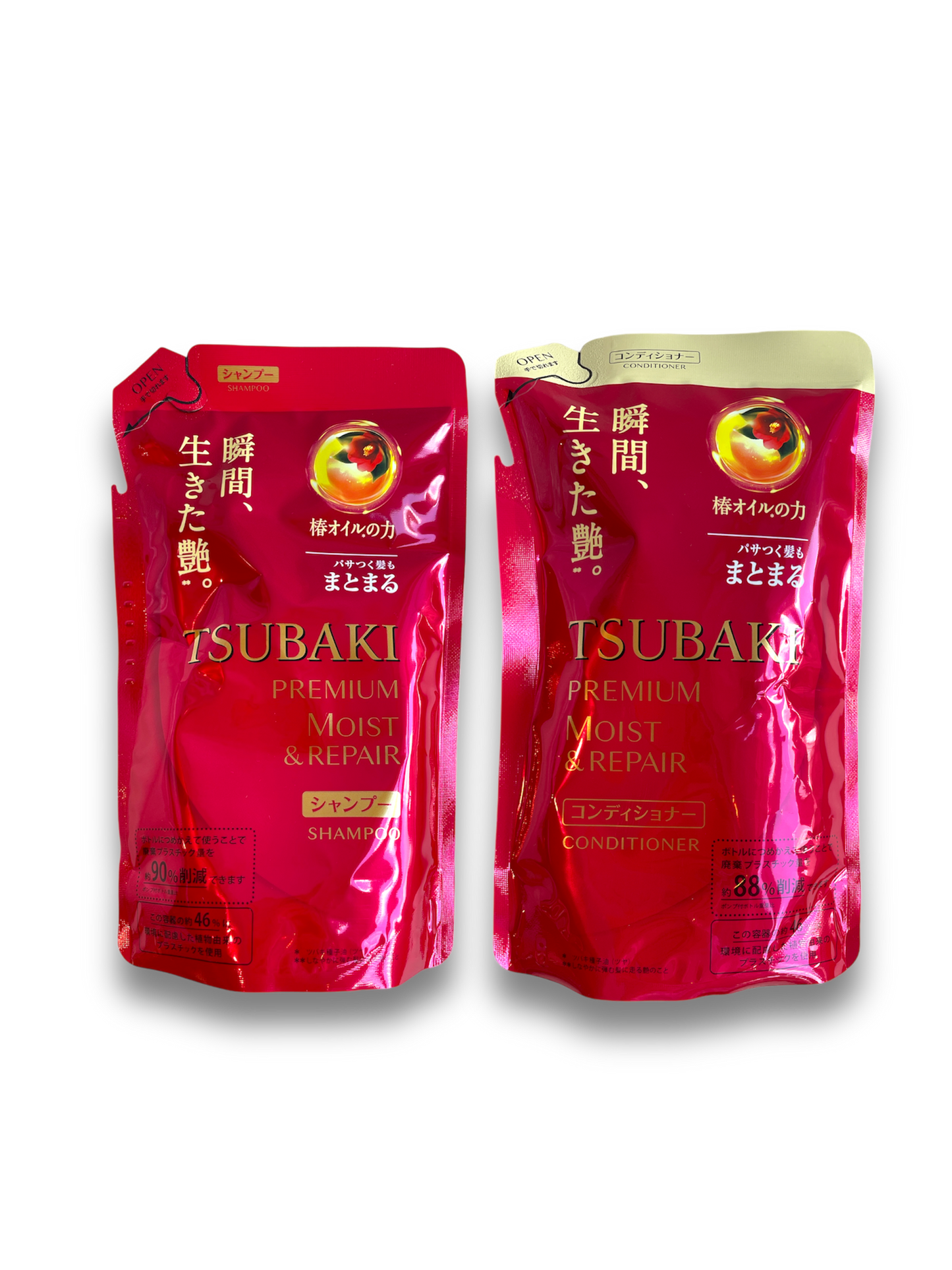 Tsubaki Premium Moist & Repair Red Shampoo, Conditioner Refill Bag