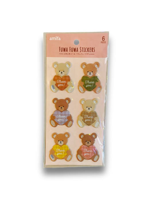 Fuwa Fuwa Thank You Bear Sticker Sheet