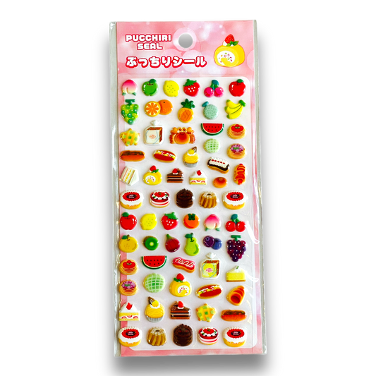 Fruits & Sweets 3D Sticker Sheet