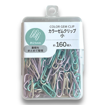 Color Gem Paper Clips 160 Pack