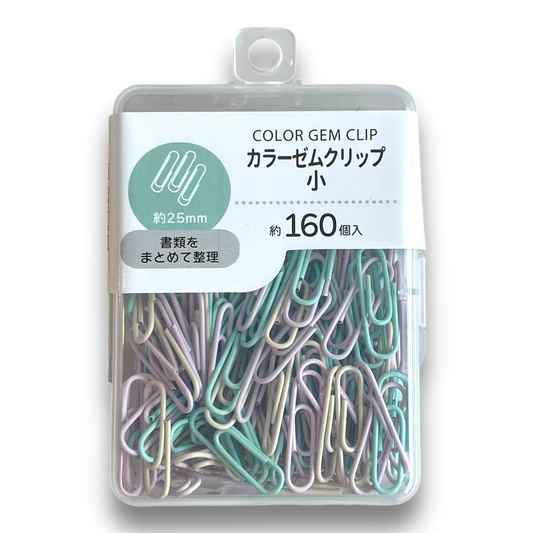 Color Gem Paper Clips 160 Pack