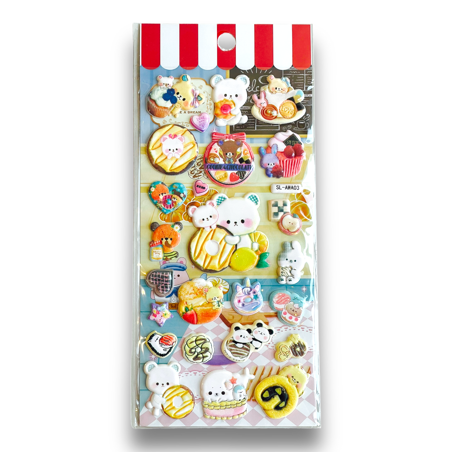 Animal Sweets Salon 3D Puffy Sticker Sheet