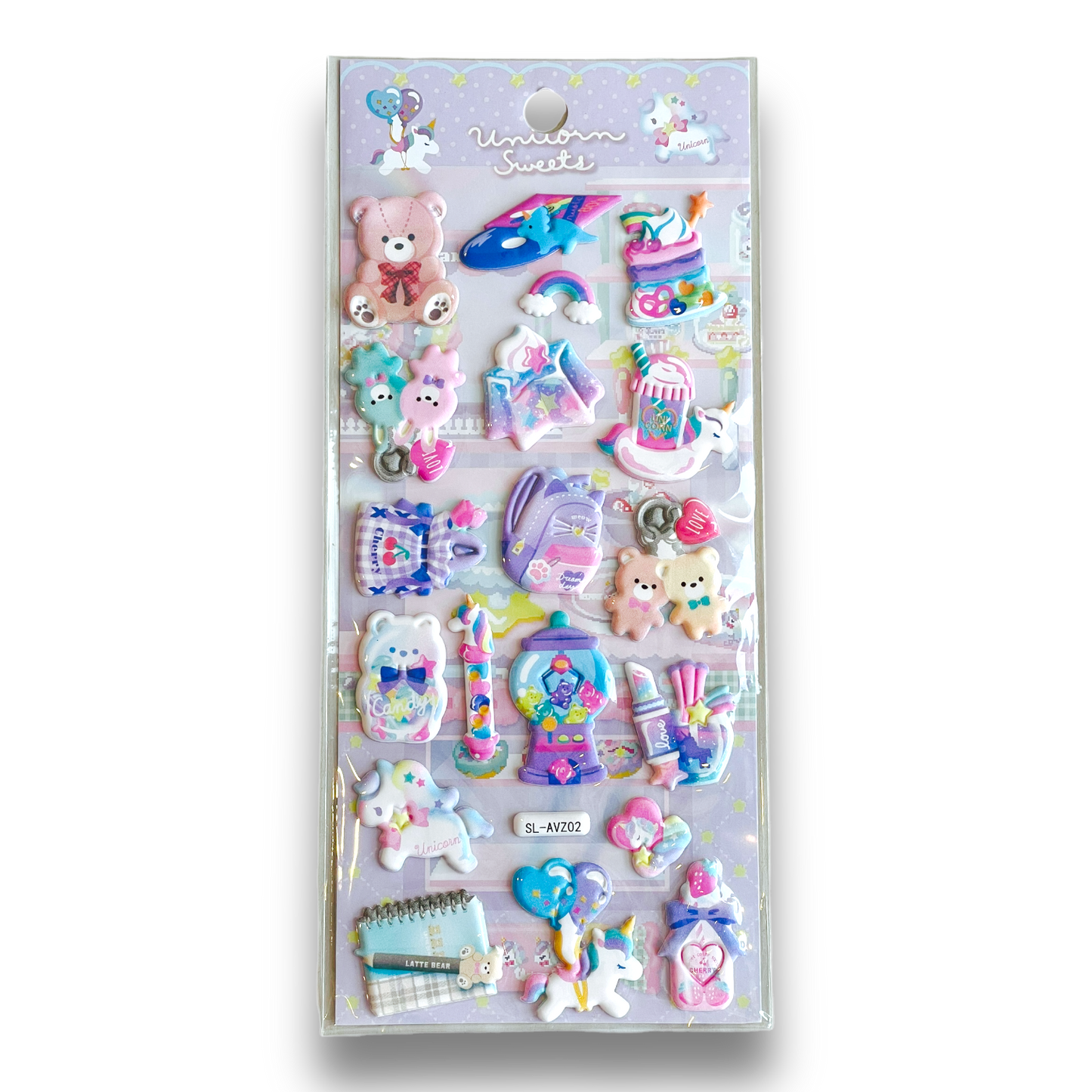 Animal Sweets Salon 3D Puffy Sticker Sheet