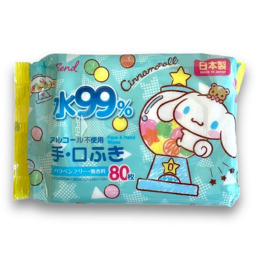 Sanrio Cinnamoroll Wet Tissue 99% Pure Water 80 Sheets