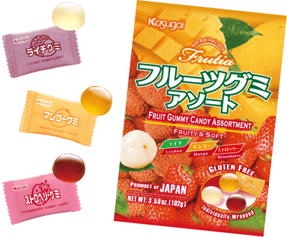 Kasugai Fruitia Gummy Candy All Flavors