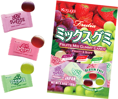 Kasugai Fruitia Gummy Candy All Flavors